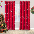 LORDTEX Snowflake Foil Print Christmas Curtains for Living Room and Bedroom - Thermal Insulated Blackout Curtains, Noise Reducing Window Drapes, 52 X 63 Inches Long, Dark Grey, Set of 2 Curtain Panels Home & Garden > Decor > Window Treatments > Curtains & Drapes LORDTEX Red 52 x 63 inch 