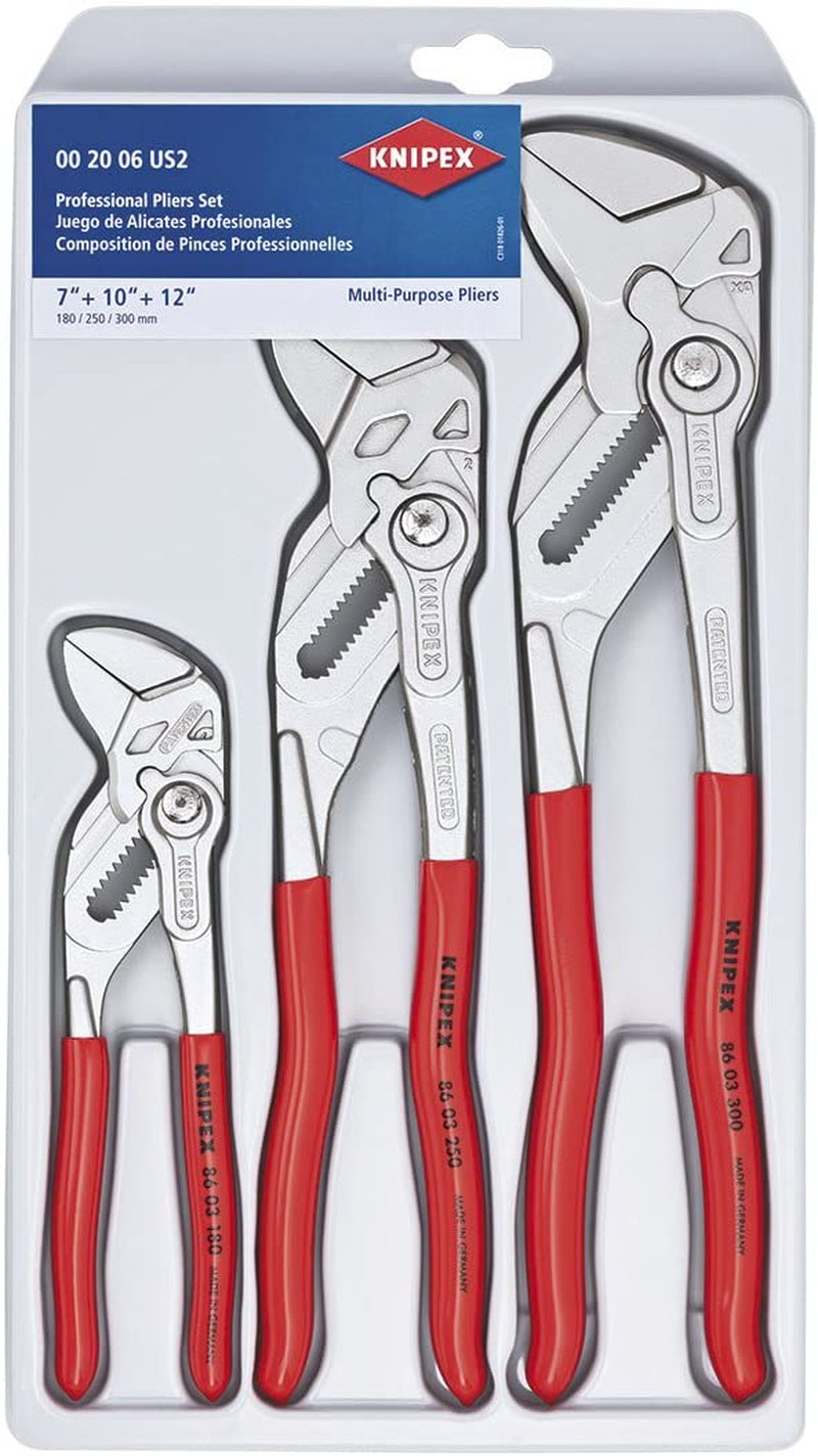 KNIPEX Tools 00 20 06 US2, Pliers Wrench 3-Piece Set Sporting Goods > Outdoor Recreation > Fishing > Fishing Rods Knipex Tools LP Wrench  