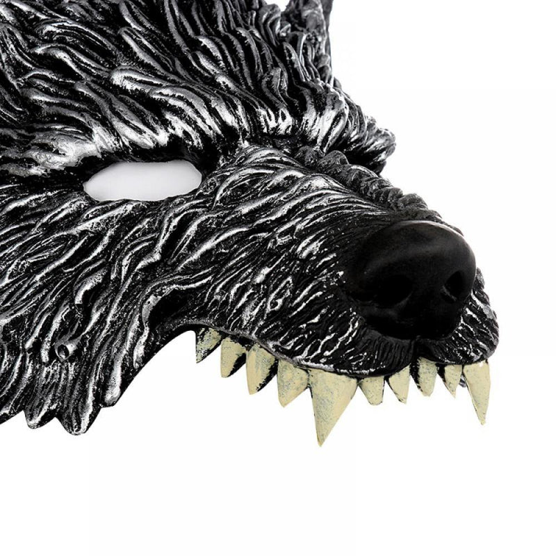 Halloween Werewolf Costume Wolf Mask, Vivid Design Party Half Werewolf Mask for Adults & Kids - Dark Grey Apparel & Accessories > Costumes & Accessories > Masks Yinrunx   