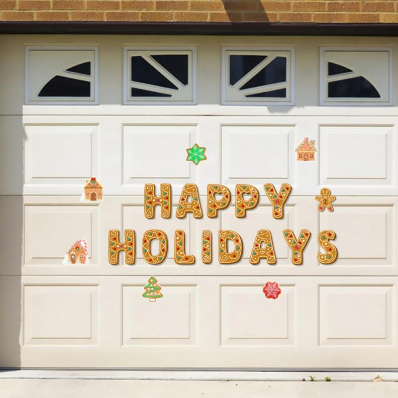 Merry Christmas Garage Door Magnets, Reusable Christmas Garage Door Decorations Set for Window Xmas Holiday Party Decor Supplies Home Home & Garden > Decor > Seasonal & Holiday Decorations& Garden > Decor > Seasonal & Holiday Decorations 704352463 Type E  