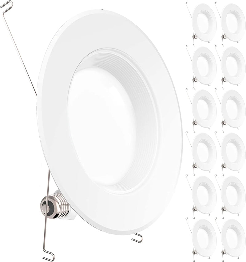 Sunco Lighting 10 Pack 4 Inch LED Recessed Downlight, Baffle Trim, Dimmable, 11W=60W, 3000K Warm White, 660 LM, Damp Rated, Simple Retrofit Installation - UL + Energy Star Home & Garden > Lighting > Flood & Spot Lights Sunco Lighting 6000K Daylight Deluxe 6 inch 