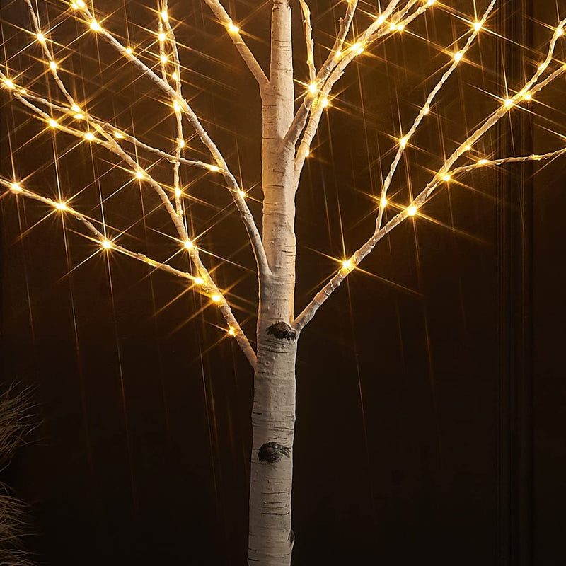 LITBLOOM Lighted White Birch Tree Plug in with 8 Functions 5FT 255 Multi Color and Warm White Lights for Indoor Outdoor Home Thanksgiving Christmas Holiday Decoration Sporting Goods > Outdoor Recreation > Winter Sports & Activities LITBLOOM   