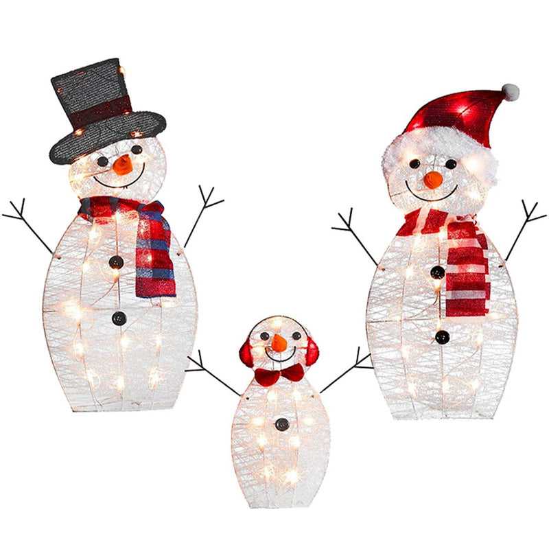 Christmas Snowman Light-Up Decorations, Outdoor Led Christmas Lighted Xmas Holiday Decorations Home & Garden > Decor > Seasonal & Holiday Decorations& Garden > Decor > Seasonal & Holiday Decorations SANNEDONG 3 Pcs Acrylic Snowman 