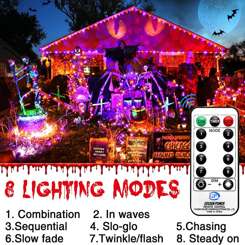 Hometimes 500 LED Christmas String Lights, 197 FT Connectable Waterproof String Lights Green Wire with 8 Modes, Xmas Vintage Decorations for Indoor Outdoor Party Yard Garden Decor (Blue) Home & Garden > Lighting > Light Ropes & Strings Hometimes   