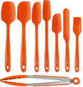 Silicone Spatula Set One-Piece Seamless - High Heat Resistant Non Stick Bakery Spatulas Sets Flexible BPA Free Dishwasher Safe Kitchen Utensils Bakeware Cookware Cooking Baking Mixing Red by Casavida Home & Garden > Kitchen & Dining > Cookware & Bakeware CasaVida Orange Bakery Spatula Set - 8 Pieces 