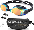HDYAR Nearsighted Swimming Goggles Polarized Anti-Fog No Leaking Shortsighted Swim Goggles for Women Men Kids Adults Sporting Goods > Outdoor Recreation > Boating & Water Sports > Swimming > Swim Goggles & Masks HDYAR Black -4 