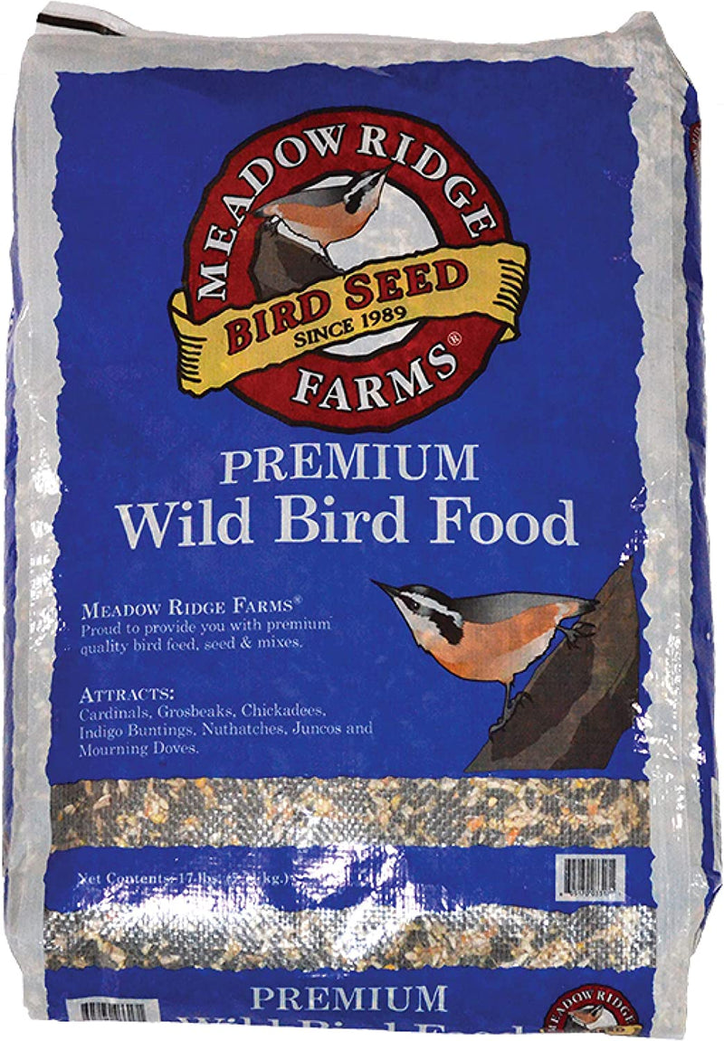 Meadow Ridge Farms Premium Wild Bird Seed Mix, 40-Pound Bag Animals & Pet Supplies > Pet Supplies > Bird Supplies > Bird Food Meadow Ridge Farms 17 Pound (Pack of 1)  