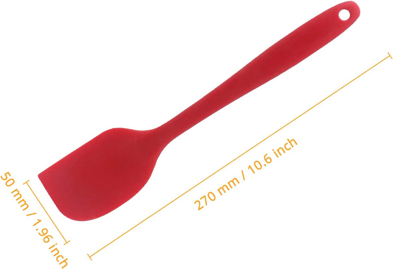 MJIYA Silicone Spatula, 480°F Heat Resistant Non Stick Rubber Kitchen Spatulas for Cooking, Baking, and Mixing, with Stainless Steel Core (L, Red) Home & Garden > Kitchen & Dining > Kitchen Tools & Utensils MJIYA   