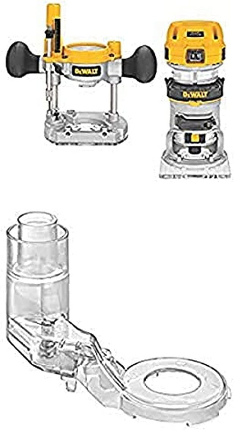 DEWALT Router Fixed/Plunge Base Kit, Variable Speed, 1.25-HP Max Torque (DWP611PK) Sporting Goods > Outdoor Recreation > Fishing > Fishing Rods DEWALT w/ Dust Collect Adaptor for Plunge Base  
