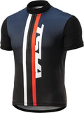 TSLA Men'S Short Sleeve Bike Cycling Jersey, Quick Dry Breathable Reflective Biking Shirts with 3 Rear Pockets Sporting Goods > Outdoor Recreation > Cycling > Cycling Apparel & Accessories TSLA Short Sleeve Print Stars and Stripes XX-Large 