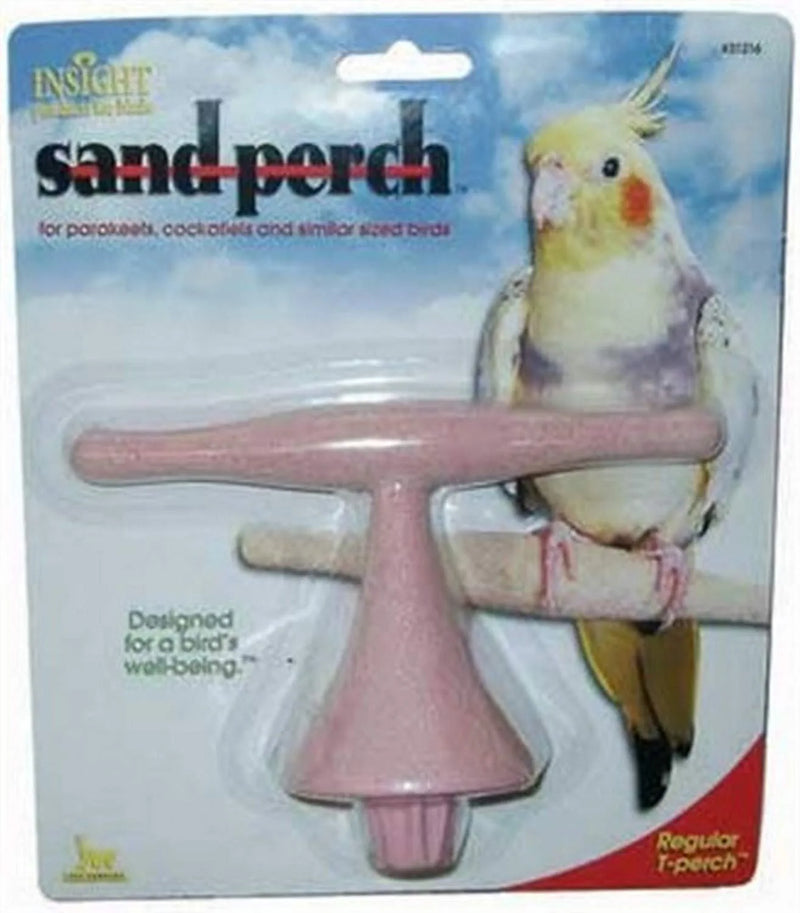 JW Pet Company Insight Sand Perch T Perch Bird Accessory, Small, Colors Vary