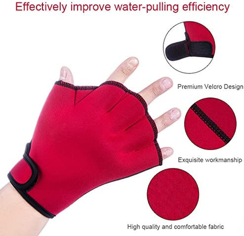 Ajzdnzvr 1 Pair Swimming Gloves with Wrist Strap,Webbed Swim Gloves Great for Swim Water Resistance Aqua Fit Training Sporting Goods > Outdoor Recreation > Boating & Water Sports > Swimming > Swim Gloves ajzdnzvr   