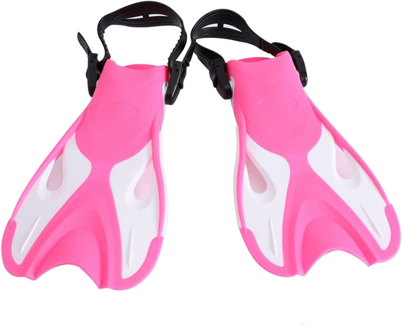Wuxp Children Kids Adjustable Super-Soft Comfortable Snorkeling Swimming Fins Long Flippers Diving Training Equipment Adjustable Snorkel Fins for Snorkeling, Swimming A Sporting Goods > Outdoor Recreation > Boating & Water Sports > Swimming wuxp Pink Small 