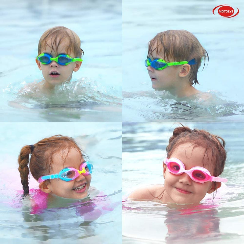 SUMMER SALE !!! Kids Swim Goggles Pack of 3,For Baby Children,Infant,Toddlers,Boys Girls from 2 to 5 Years Old Sporting Goods > Outdoor Recreation > Boating & Water Sports > Swimming > Swim Goggles & Masks motoeye   