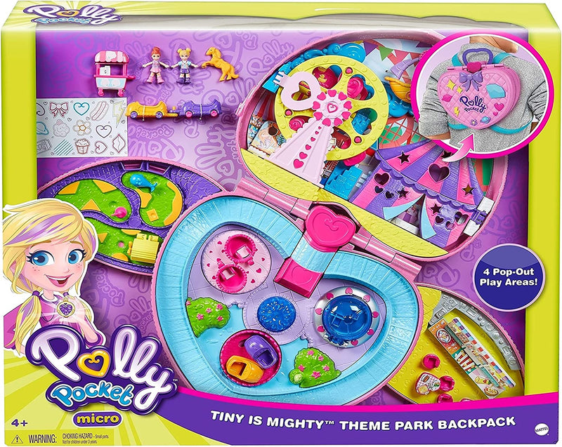 Polly Pocket Travel Toys, Backpack Compact Playset with 2 Micro Dolls and Accessories, Theme Park with Activities Sporting Goods > Outdoor Recreation > Winter Sports & Activities Mattel   