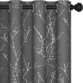Deconovo Thermal Blackout Curtains for Bedroom and Living Room, 84 Inches Long, Light Blocking Drapes, 2 Panels with Tree Branches Design - 52W X 84L Inch, Beige, Set of 2 Panels Home & Garden > Decor > Window Treatments > Curtains & Drapes Deconovo Light Grey 52W x 95L Inch 
