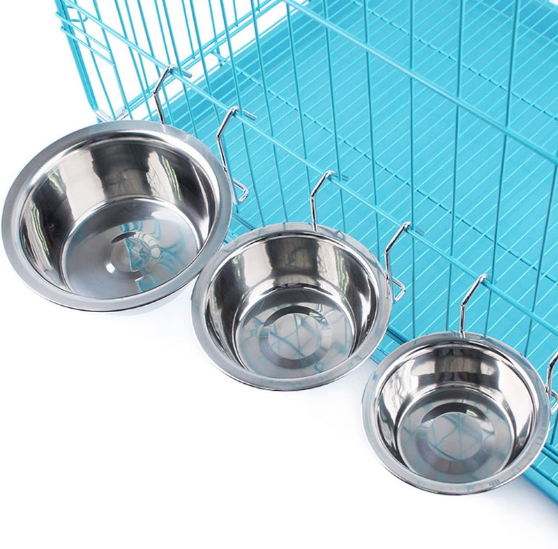Stainless Steel Food Water Cup with Bolt Hooks for Pet Bird Crates Cages Coop Dog Cat Parrot Bird Rabbit Pet (Medium,138Cm) Animals & Pet Supplies > Pet Supplies > Bird Supplies > Bird Cage Accessories > Bird Cage Food & Water Dishes Peety   