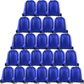 PLULON 25 Pcs Blue Drawstring Backpack Bags Bulk String Backpack Cinch Sack Pull Sport Gym Backpack Bags for Yoga Traveling Outdoor Sports Home & Garden > Household Supplies > Storage & Organization PLULON Blue  