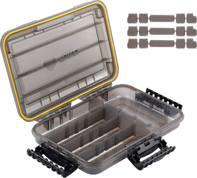 RUNCL Fishing Tackle Box, Waterproof Floating Airtight Stowaway, 3600/3700 Tray with Adjustable Dividers, Sun Protection, Thicker Frame, Fishing Storage Lure Box for Freshwater Saltwater, 2PCS Sporting Goods > Outdoor Recreation > Fishing > Fishing Tackle RUNCL 1PC 3600  