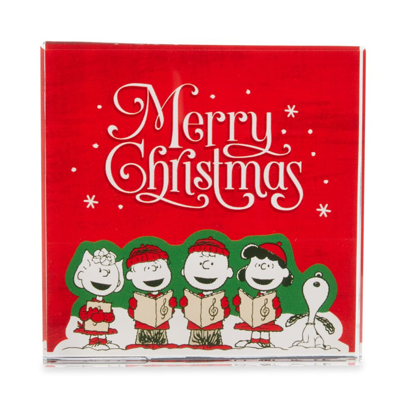 Peanuts Christmas 4 Inch Glass Block, Friends Home & Garden > Decor > Seasonal & Holiday Decorations& Garden > Decor > Seasonal & Holiday Decorations Dandee International   
