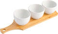 Gibson Home Gracious Dining Dinnerware, 10Pc Condiment Jars W/Spoons, White Home & Garden > Kitchen & Dining > Tableware > Dinnerware Gibson Overseas, Inc White 3-Piece Tidbit Bowl w/Bamboo Tray 