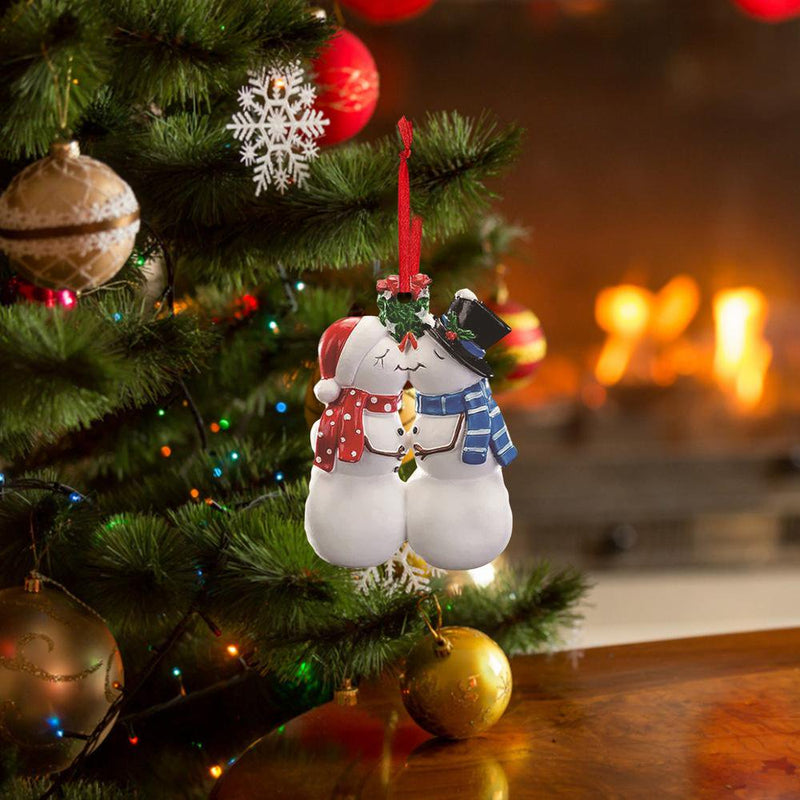 Pwtool Christmas Tree Ornaments Hangings Decorations, Couple Snowman Penguin Polar Bear Pendants for Tree Wall Doorway, Party Decor for New Year, Valentine'S Day Special Home & Garden > Decor > Seasonal & Holiday Decorations Pwtool   