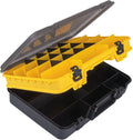 THKFISH Fishing Tackle Box Organizer Double Layer Tackle Storage Fishing Boxes Outdoor Box with Adjustable Dividers 14.96 * 10.23 * 4.5In Sporting Goods > Outdoor Recreation > Fishing > Fishing Tackle THKFISH YELLOW  