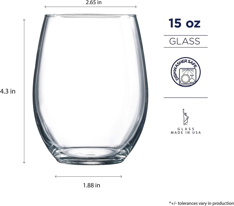 Luminarc Perfection Stemless Wine Glass (Set of 12), 15 Oz, Clear - N0056 Home & Garden > Kitchen & Dining > Tableware > Drinkware Luminarc   