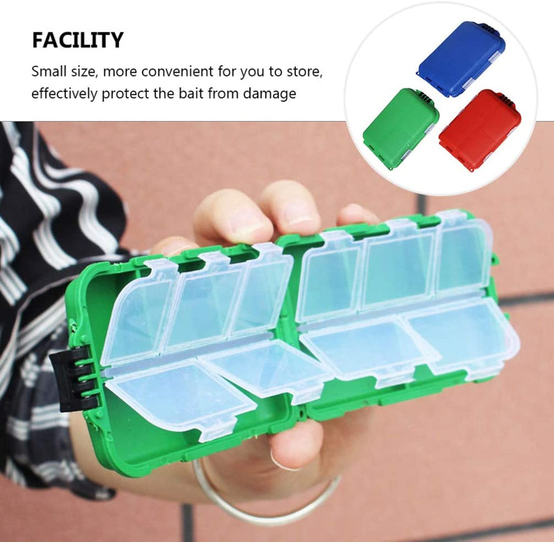 BESPORTBLE 3Pcs Fishing Tackle Case Fishing Lure Boxes Mini Tackle Box Small Box Storage Containers for Hooks Beads Earrings Charms (Random Color) Sporting Goods > Outdoor Recreation > Fishing > Fishing Tackle BESPORTBLE   