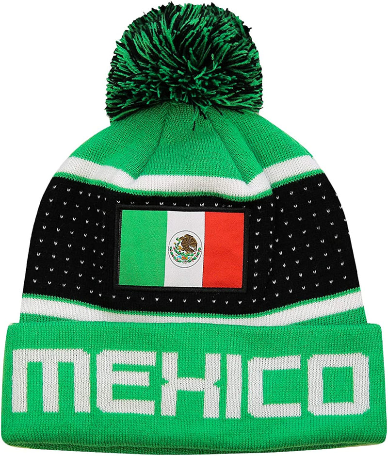 Icon Sports World Soccer Country Pegged Beanie Sporting Goods > Outdoor Recreation > Winter Sports & Activities Icon Sports Mexico | Green  