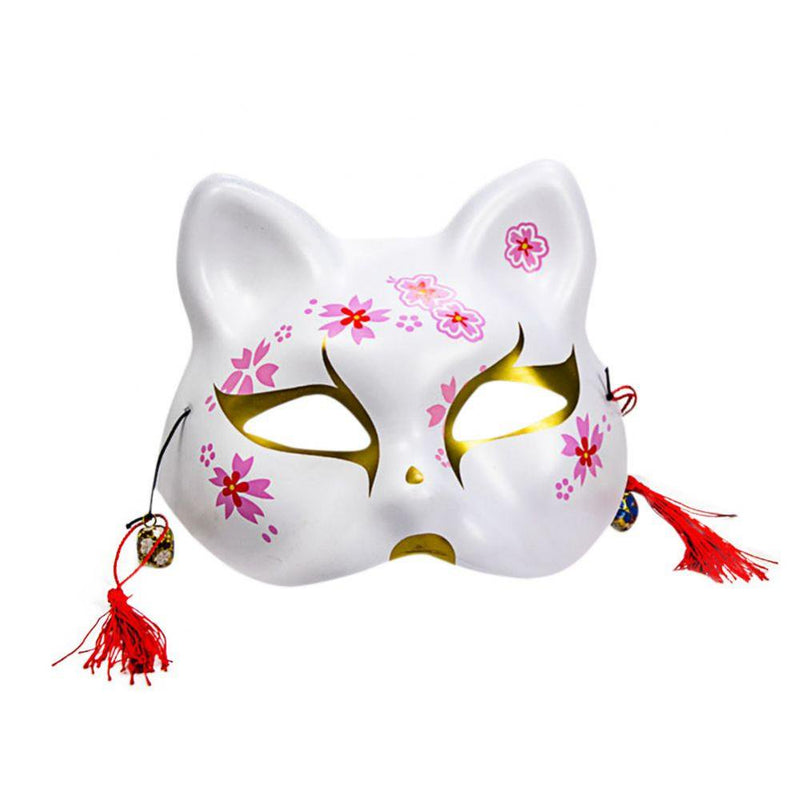 Fox Mask Half Face Mask for Halloween Costume, Animal Cosplay Kabuki Cat Masks Masquerade Party Apparel & Accessories > Costumes & Accessories > Masks EFINNY A  
