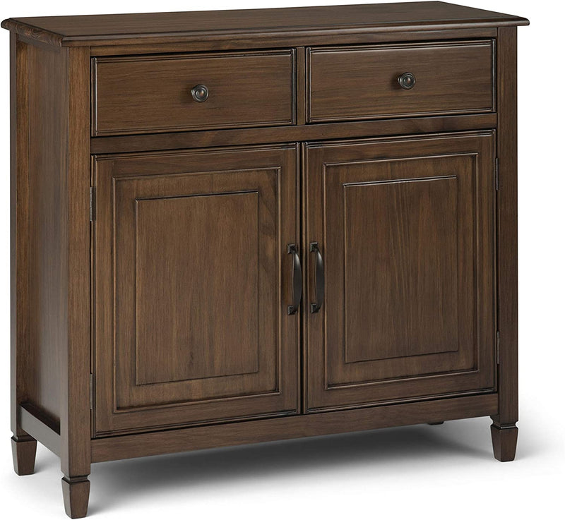 SIMPLIHOME Connaught SOLID WOOD 40 Inch Wide Transitional Entryway Storage Cabinet in Dark Chestnut Brown, with 2 Drawers, 2 Doors, Adjustable Shelves Home & Garden > Household Supplies > Storage & Organization SIMPLIHOME Rustic Natural Aged Brown  