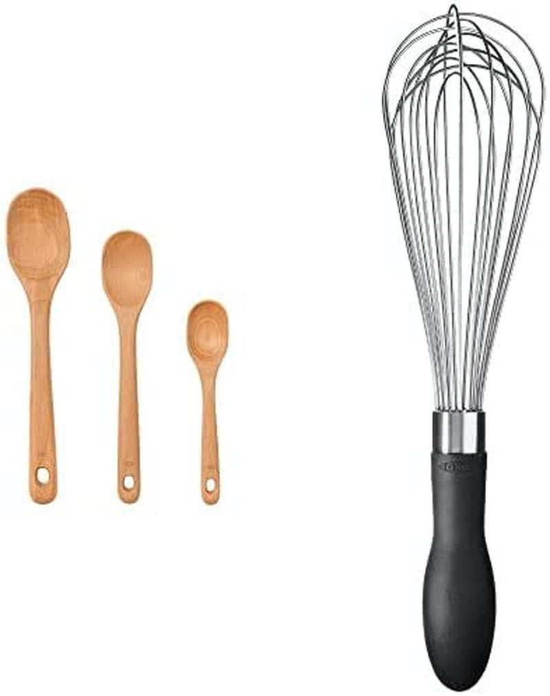 OXO Good Grips 3-Piece Wooden Spoon Set Home & Garden > Kitchen & Dining > Kitchen Tools & Utensils OXO Spoons Spoon Set + 11-Inch Balloon Whisk 