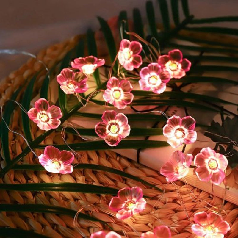 Morttic Flower String Lights, Cherry Blossom Lights 6.5FT/10FT 20/30 Leds Fairy Lights Battery Operated Led Lights for Home Bedroom,Wedding,Christmas Valentine'S Day Decoration Home & Garden > Decor > Seasonal & Holiday Decorations MORTTIC   