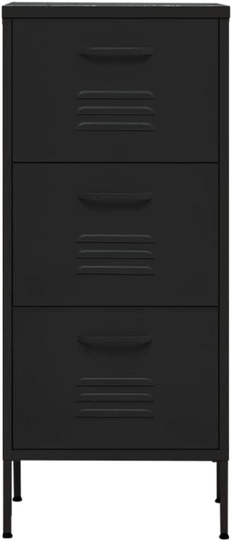 Locker, Filing Cabinet, Standing Cabinet, Bookcase, Black 16.7"X13.8"X40" Steel for Bedroom, Closet, Home, File Office, Storage Collection Furniture Decor Home & Garden > Household Supplies > Storage & Organization ZQQLVOO   