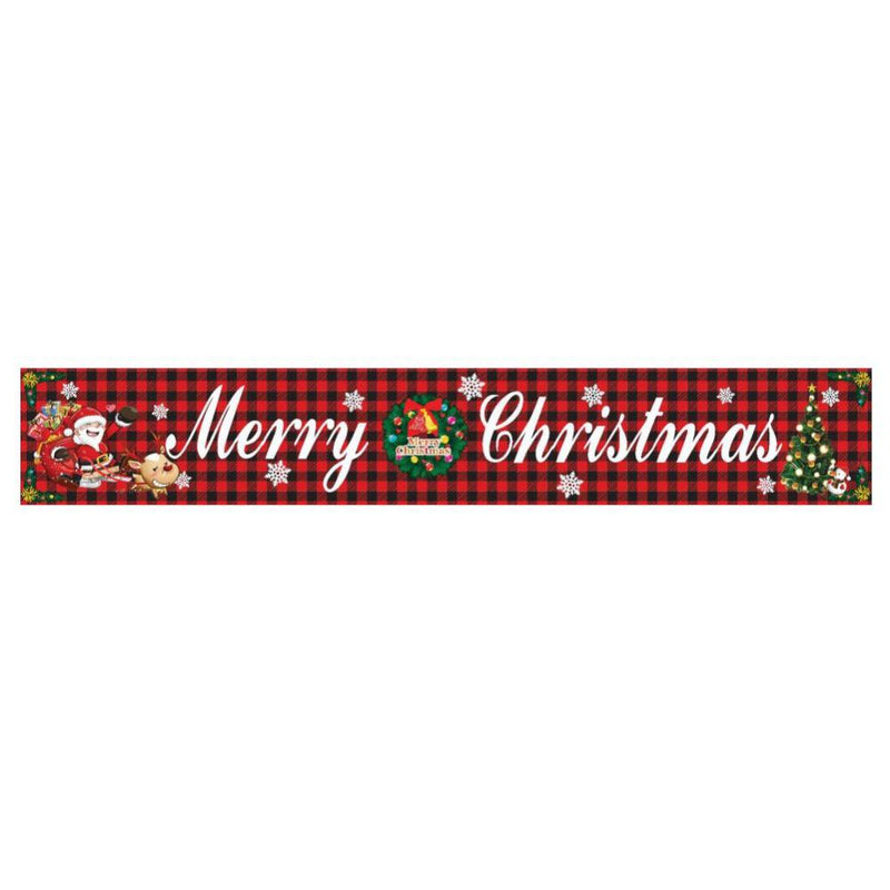 Merry Christmas Decorations Outdoor Banner,Red Buffalo Plaid Christmas Yard Sign,Xmas Party Sign Indoor & Outdoor Hanging Decor Supplies  DSAmazing C  