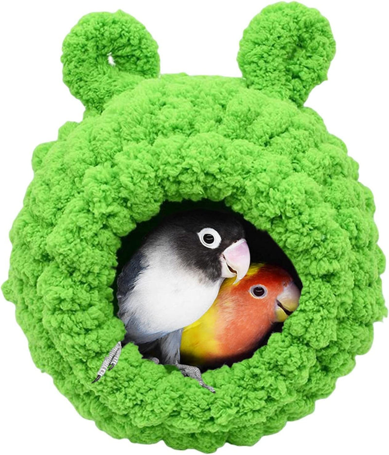 JISADER Winter Warm Hanging Hammock Parrot Cage Accessories Cave House Toys for Canary Finch Rat Lovebird, Green Animals & Pet Supplies > Pet Supplies > Bird Supplies > Bird Cages & Stands JISADER   