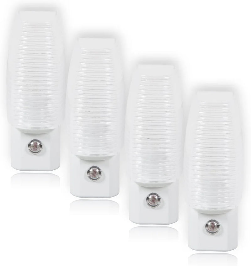 Maxxima MLN-16 LED Plug in Night Light with Auto Dusk to Dawn Sensor, 5 Lumens (Pack of 4)