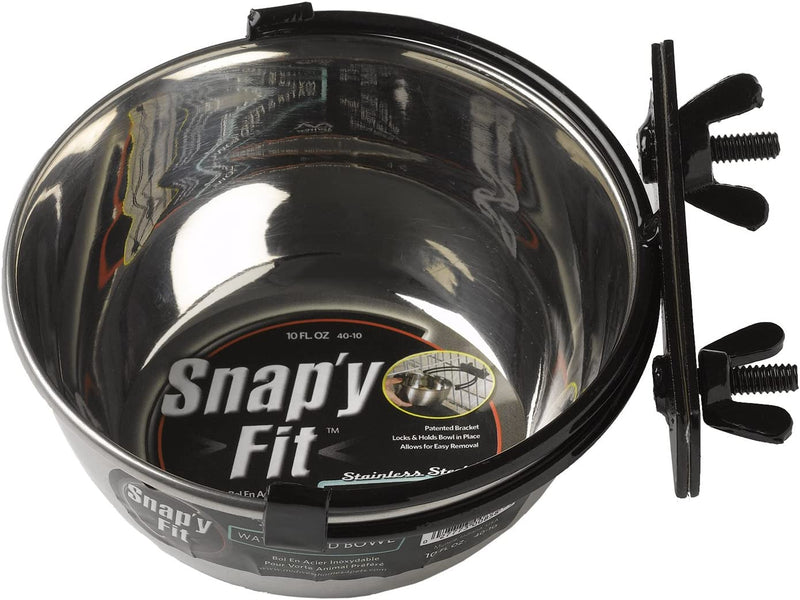 Midwest Homes for Pets Snap'Y Fit Food Bowl | Pet Bowl, 20 Oz. (2.5 Cups) | Dog Bowl Easily Affixes to a Metal Dog Crate, Cat Cage or Bird Cage | Pet Bowl Measures 6L X 6W X 2H Inches Animals & Pet Supplies > Pet Supplies > Bird Supplies > Bird Cage Accessories > Bird Cage Food & Water Dishes MidWest Homes For Pets 10 Ounces (1.25 cups)  