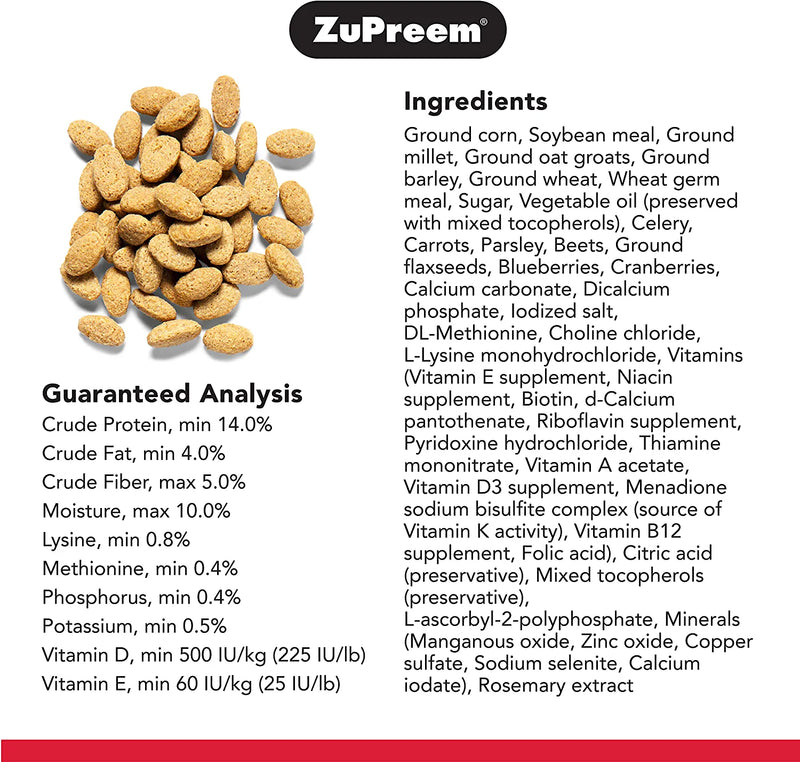Zupreem Natural Bird Food Pellets for Parrots & Conures, 3 Lb (Pack of 2) - Daily Nutrition, Made in USA for Caiques, African Greys, Senegals, Amazons, Eclectus Animals & Pet Supplies > Pet Supplies > Bird Supplies > Bird Food ZuPreem   