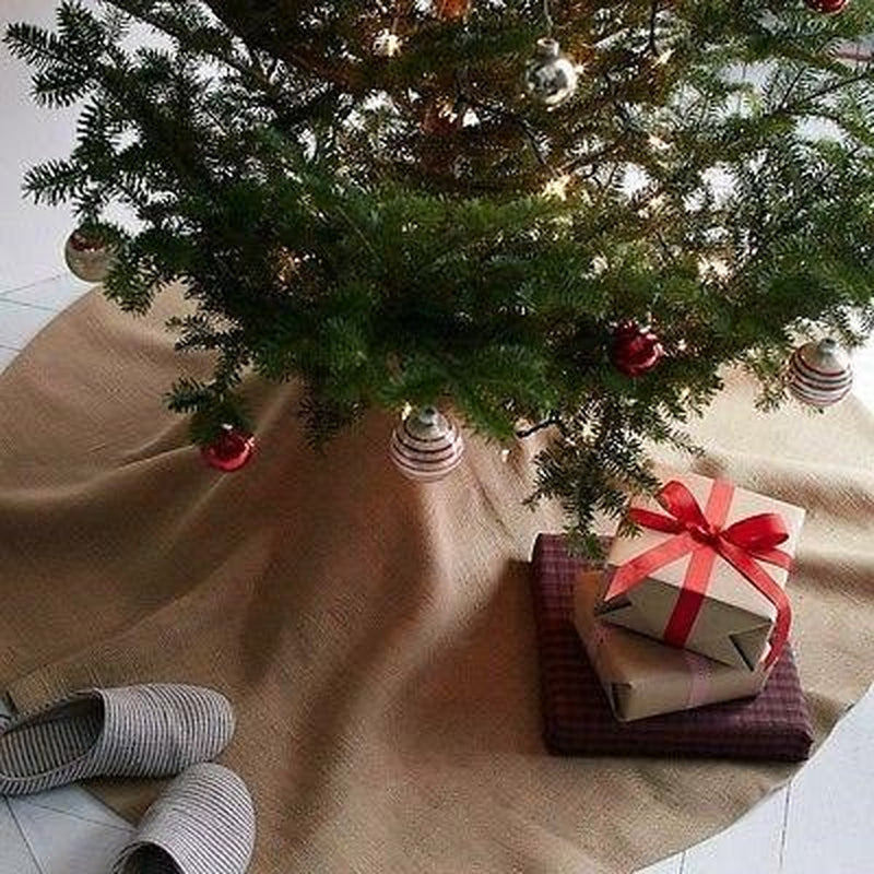 Firefly Imports Christmas Burlap Tree Skirt under the Tree, 60-Inch Home & Garden > Decor > Seasonal & Holiday Decorations > Christmas Tree Skirts Homeford   