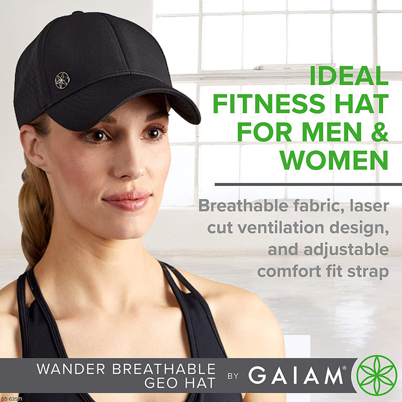 Gaiam Women'S Hat-Breathable Ball Cap, Pre-Shaped Bill, Adjustable Size for Running