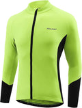 BALEAF Men'S Winter Cycling Jersey Long Sleeve Fleece Thermal Bike Jacket Bicycle Clothing Windproof Cold Weathre Gear Sporting Goods > Outdoor Recreation > Cycling > Cycling Apparel & Accessories BALEAF 02-fluorescent Yellow X-Large 