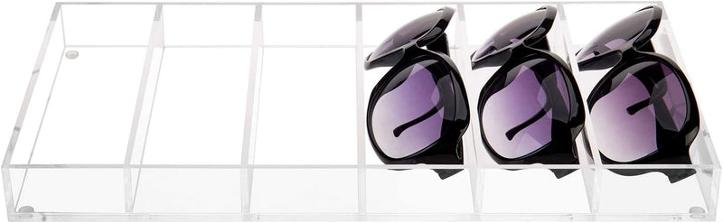 Mygift 6 Slot Premium Grade Clear Acrylic Sunglasses/Eye Glasses Storage Organizer Display Case Tray Home & Garden > Household Supplies > Storage & Organization MyGift   