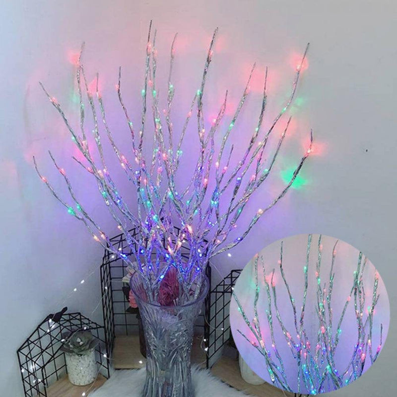 5Pcs Branches Lighted Artificial Branches with 20 Lights,Battery Operated Decorative Branches Lights,Christmas Easter Wedding Party Spring Decoration (Vase Excluded) Home & Garden > Decor > Seasonal & Holiday Decorations Enlightened B  