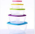 5pcs/set Food Plastic Container Home & Garden > Kitchen & Dining > Food Storage KOL DEALS Square Mixed color  