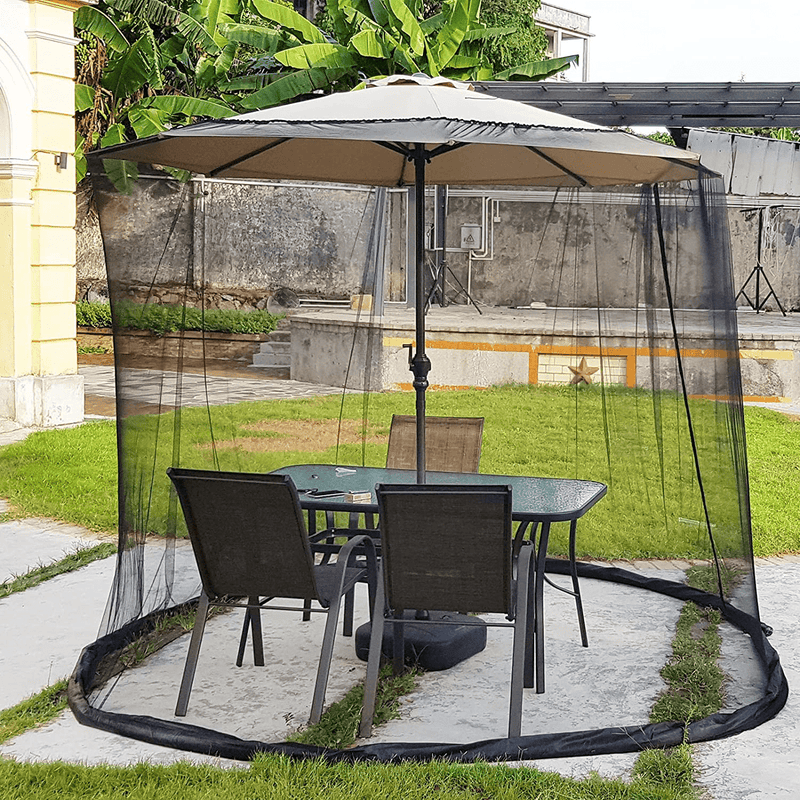 6.5-10 Ft Patio Umbrella Mosquito Nets, Polyester Mesh, Universal Umbrella Netting Screen, Balcony Umbrella Cover, Fits 7.5 8 9 10 Feett Outdoor Patio Tables Cantilever Offset Hanging Market Umbrellas Sporting Goods > Outdoor Recreation > Camping & Hiking > Mosquito Nets & Insect Screens Deyoly   