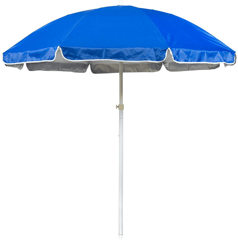 6.5' Portable Beach and Sports Umbrella by Trademark Innovations (Blue) Home & Garden > Lawn & Garden > Outdoor Living > Outdoor Umbrella & Sunshade Accessories Trademark Innovations Blue  
