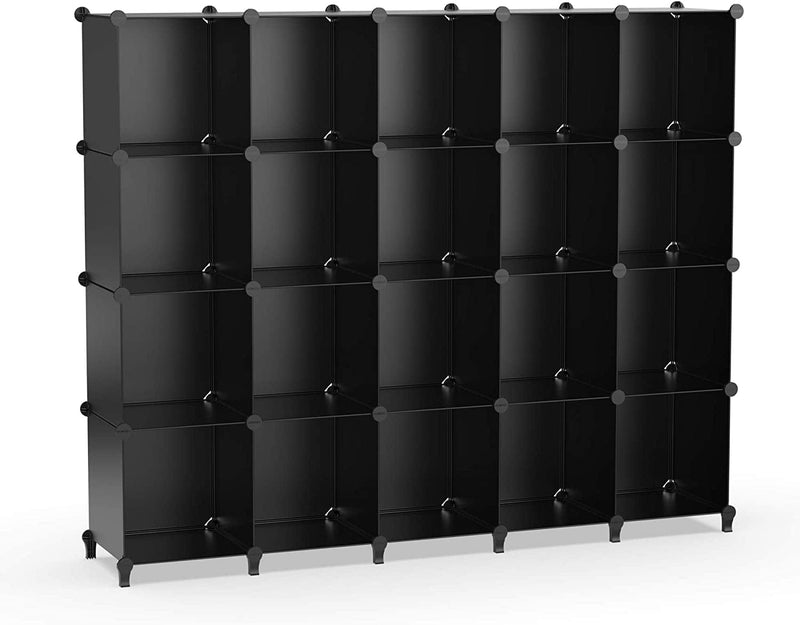 6-Cube Storage Organizer, Closet Organizer Storage Shelf Bookcase Bookshelf with Metal Hammer, Storage Cubes Organizer Cabinet for Kids, Closet, Bedroom, Bathroom, (11.8X11.8X11.8 Inch), Black Home & Garden > Household Supplies > Storage & Organization HOMIDEC Black 60x48x12'' 