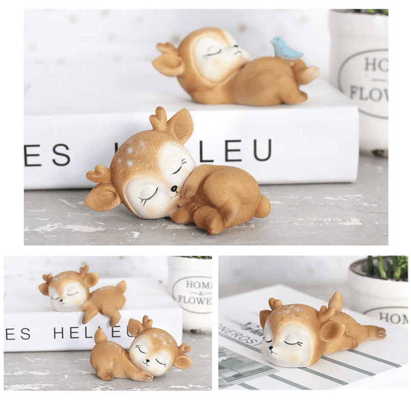 6 Pack Deer Figurines Cake Topper, Woodland Animal Doe Fawn Desktop Decoration Cute Miniature Statue Party Ornaments for Baby Shower Birthday Anniversary Home & Garden > Decor > Seasonal & Holiday Decorations& Garden > Decor > Seasonal & Holiday Decorations L.DONG   